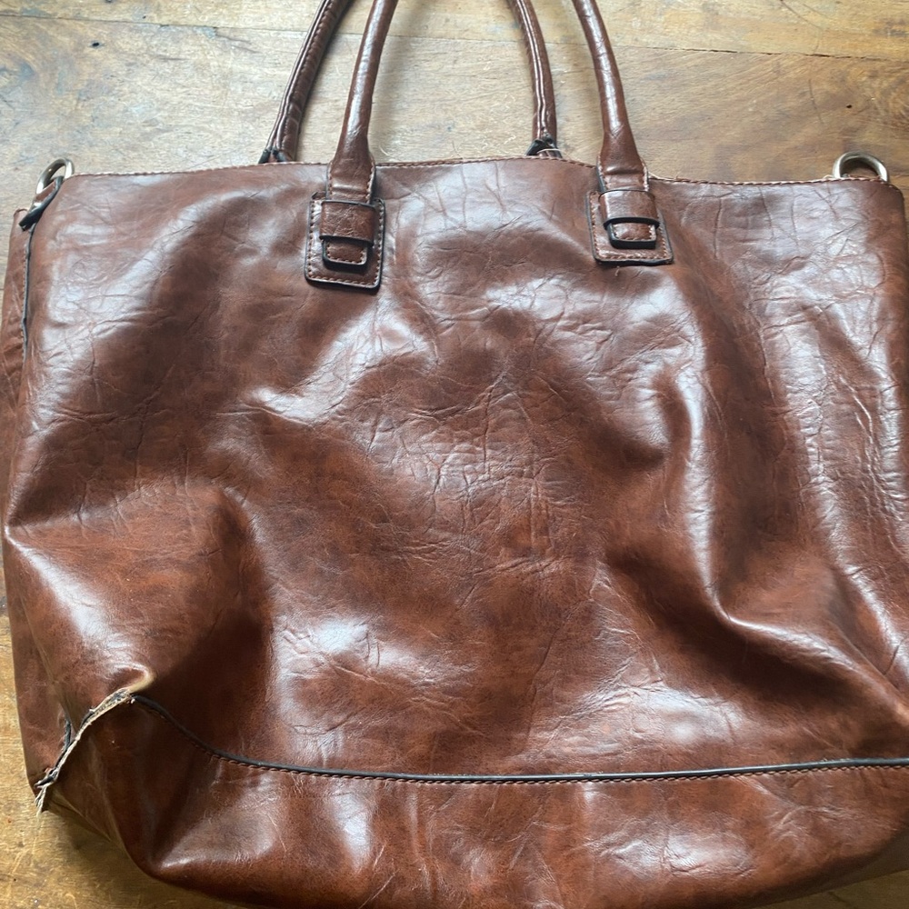 Brown Faux Leather Women’s Bag